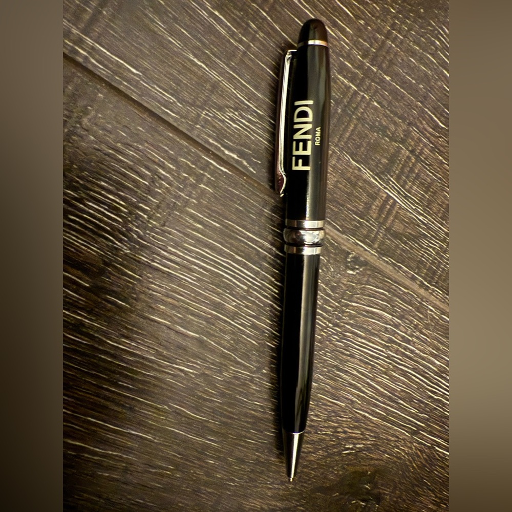 FENDI Roma Ballpoint Pen • Black • NWT Rare Designer Luxury Writing Pen